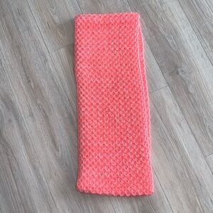 Old Navy Pink Crochet Knit Large Winter Circle Infinity Scarf